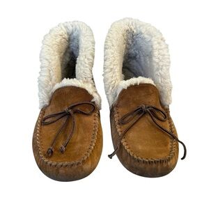 UGG pure Alena Suede Slipper Bootie  Cream Plush Lined Footwear